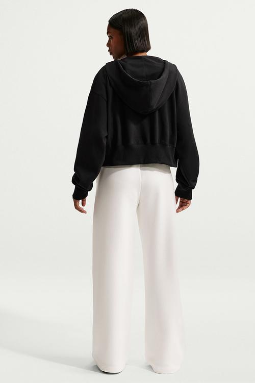 W Nk Phnx Flc Fz Hd Gls - Black