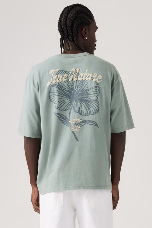HALF SLEEVE TEE - LEVIS TONAL SCRIPT FLORAL LEAD
