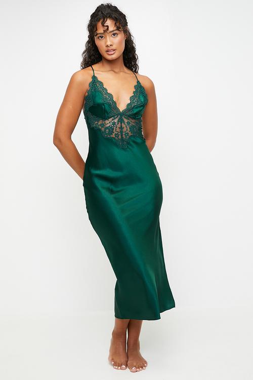 Sd long satin mya - green