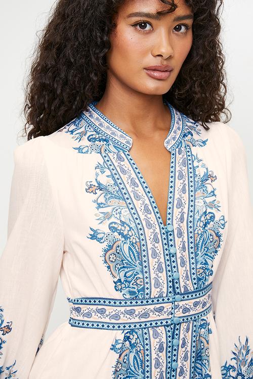 Blue Paisley Midi dress
