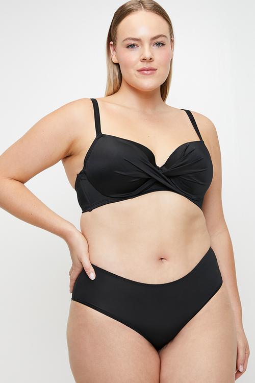 Light padded bikini top - black