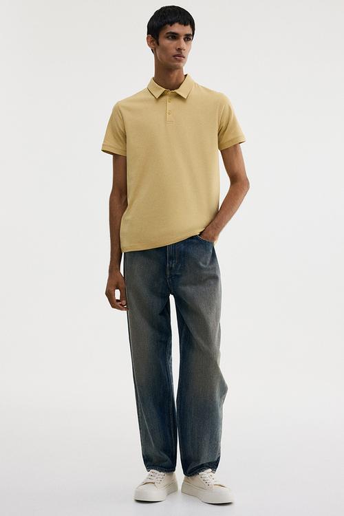 Slim fit polo shirt - yellow