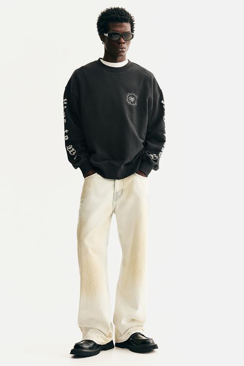 Oversized fit printed sweatshirt - black/motörhead