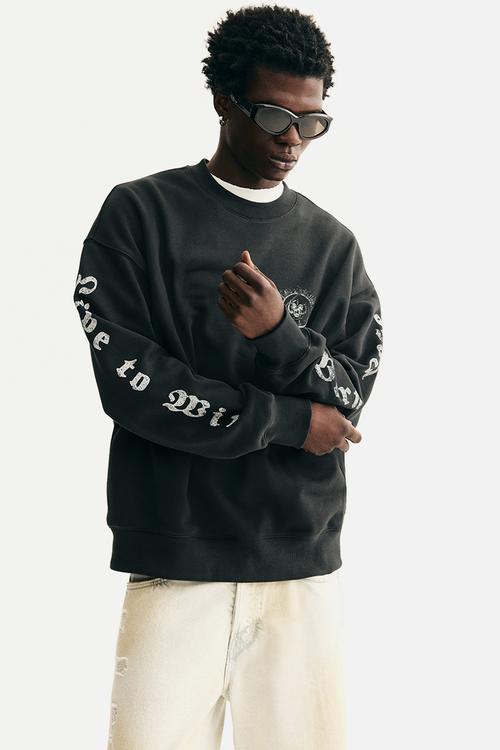 Oversized fit printed sweatshirt - black/motörhead