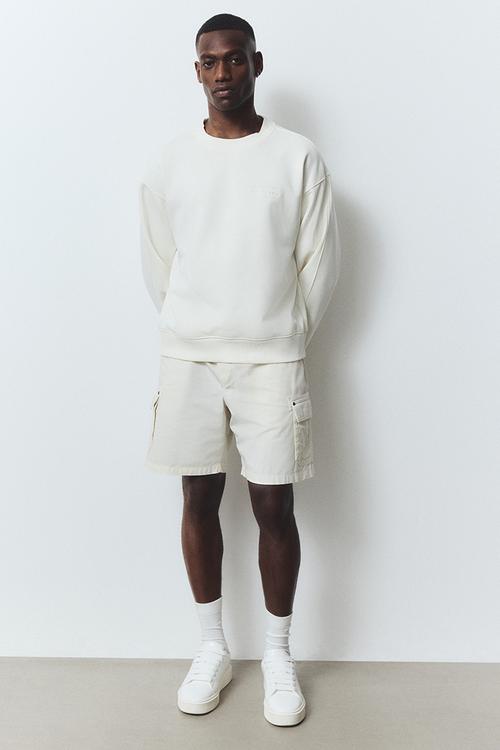 Regular fit printed sweatshirt - white club house