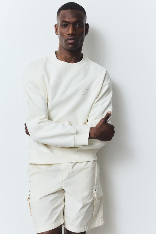 Regular fit printed sweatshirt - white club house