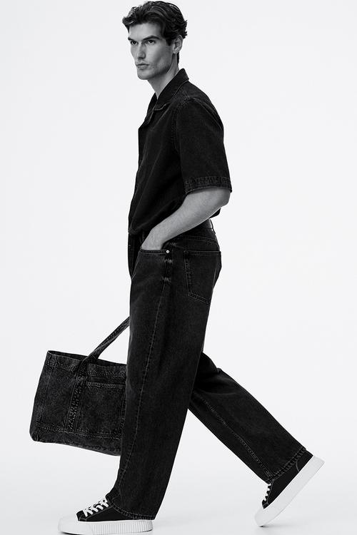 Barrel loose jeans - denim black