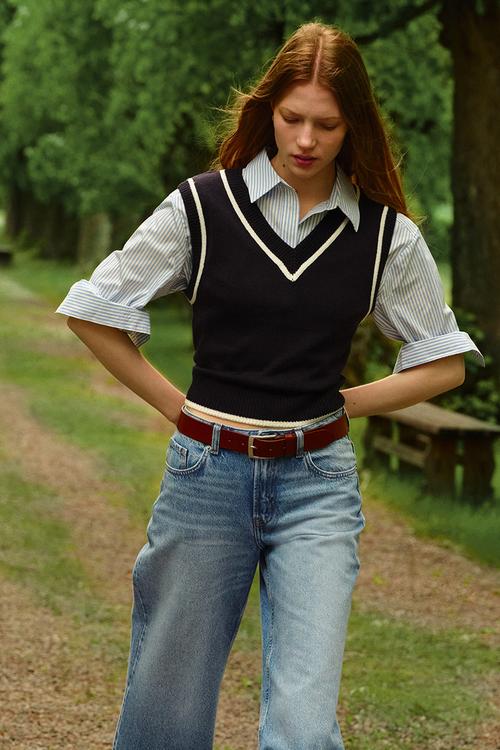 Wide high jeans - denim blue