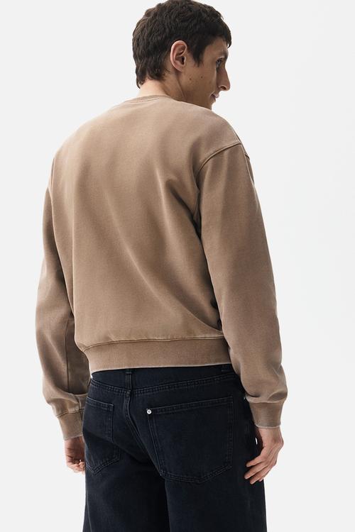 Loose fit printed sweatshirt - beige/riverside