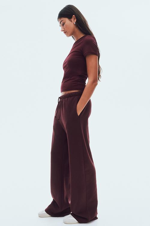 Wide joggers - burgundy
