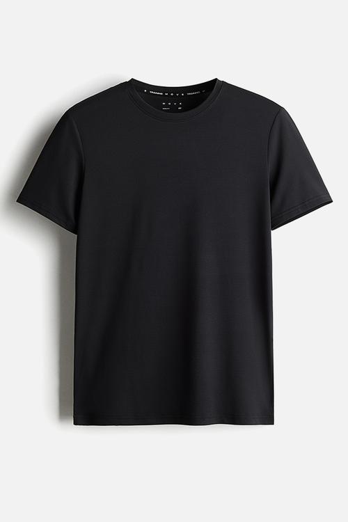 Muscle fit sports top with drymove™ - black