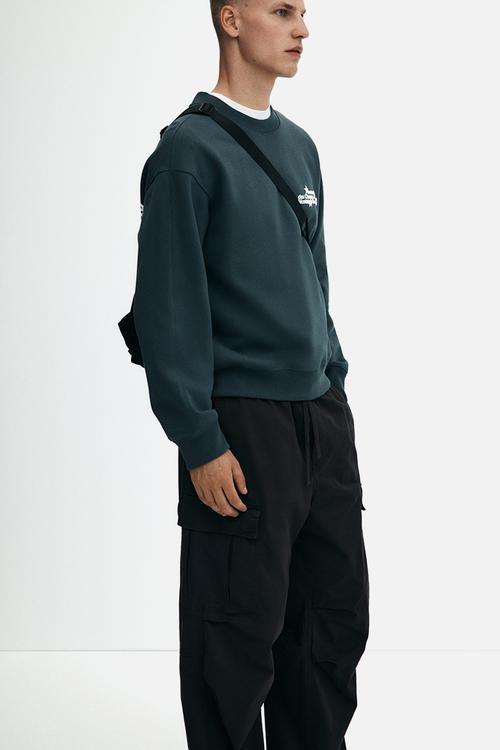 Loose fit cargo trousers - dark grey