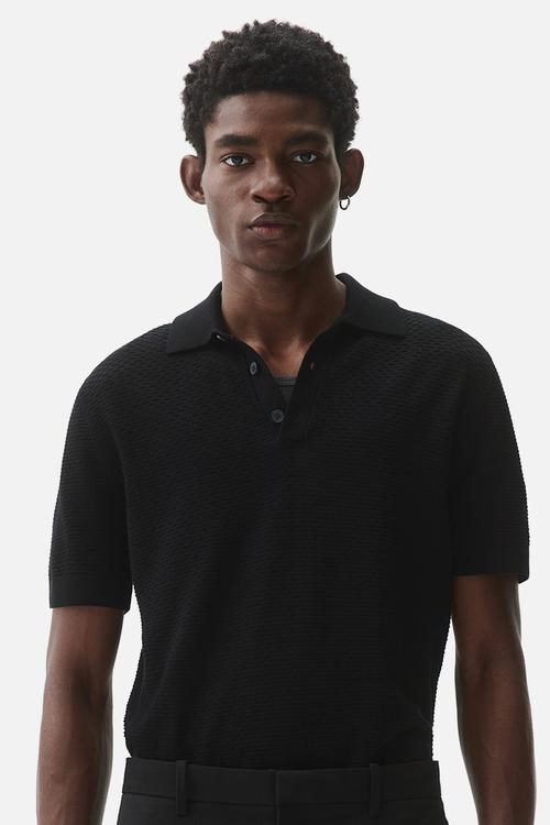 Knitted Polo - Black