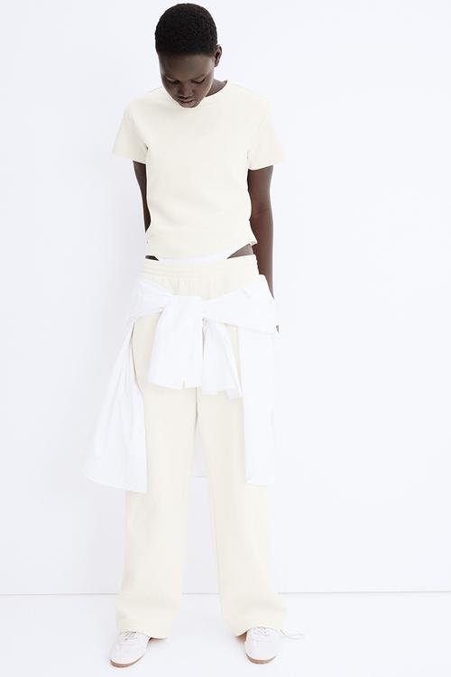 Cotton T-shirt - light beige