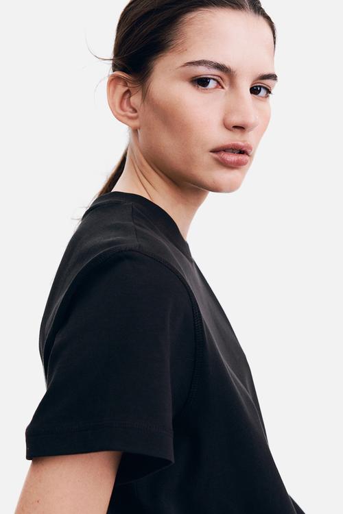 Oversized cotton t-shirt - black