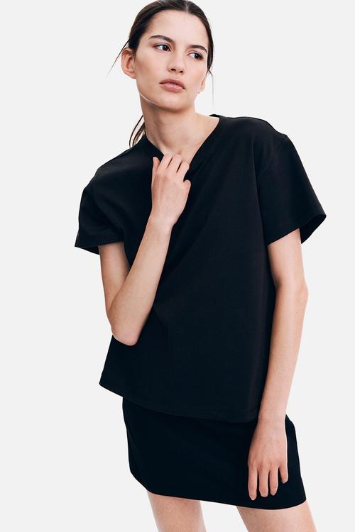 Oversized cotton t-shirt - black