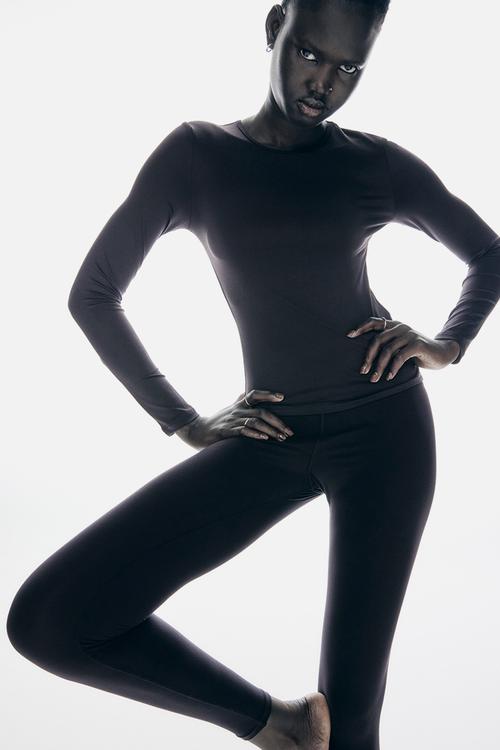 Soft jersey top - black