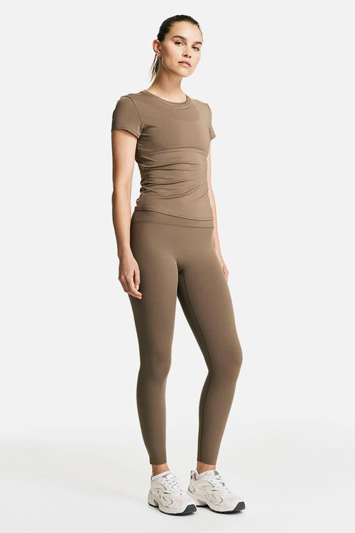Sports top with drymove™ - dark beige