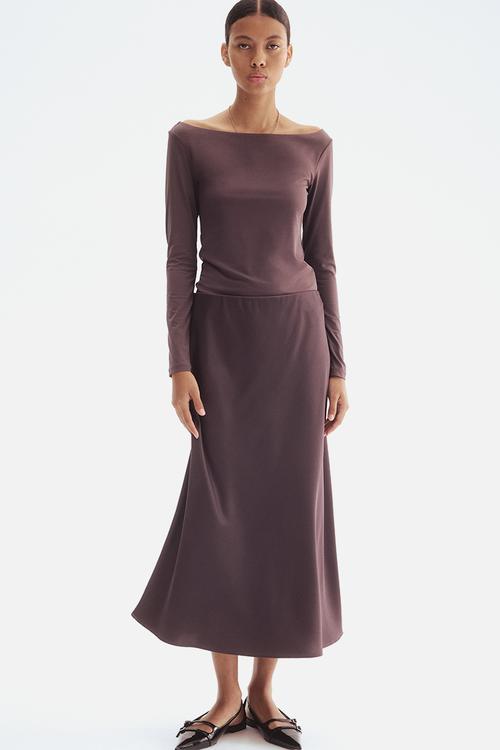 Midi skirt -  dark purple 