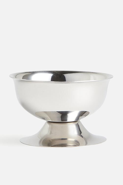 Stainless steel low coupe - silver-coloured