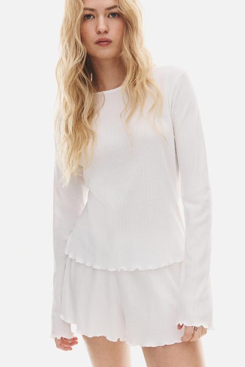 Pointelle pyjamas - white