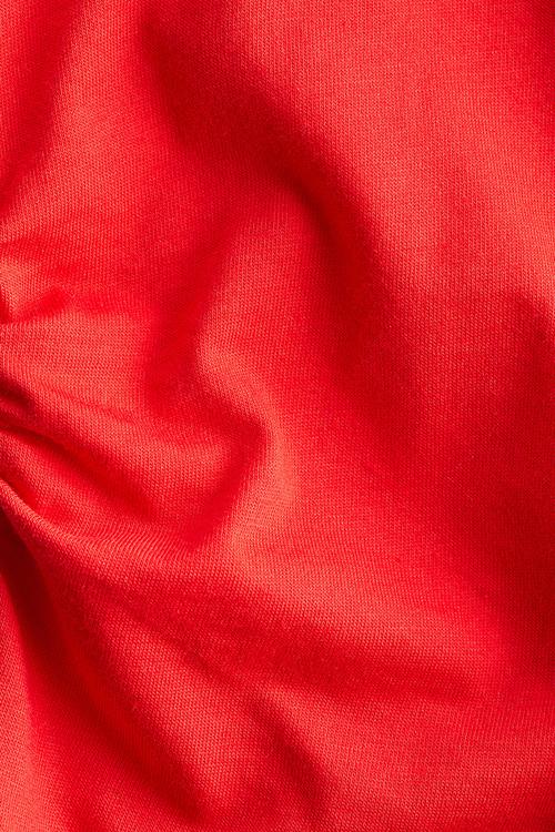 Ruched T-shirt - red