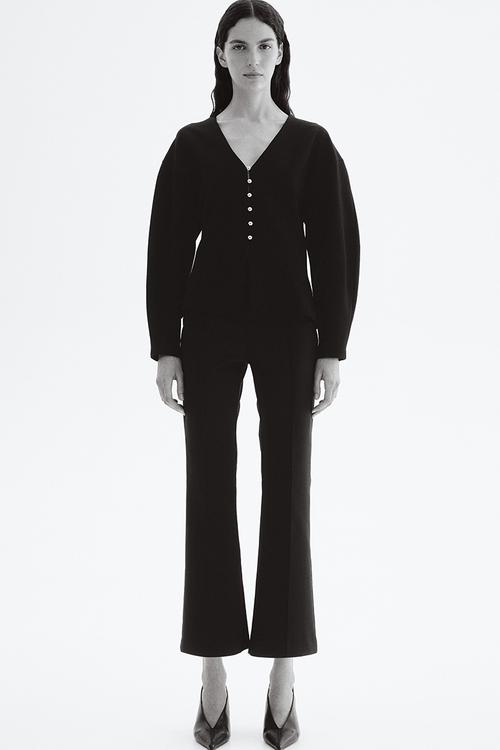 Waisted cardigan - black