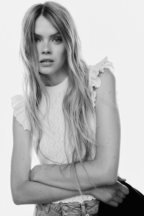 Flutter-sleeved top - white