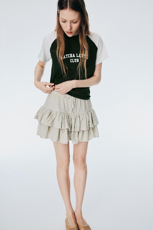 T-shirt - dark green matcha latte