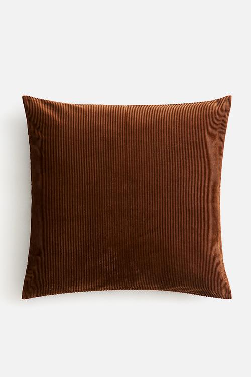 Corduroy cushion cover - brown