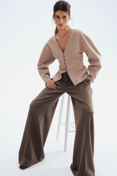 Waisted cardigan - beige