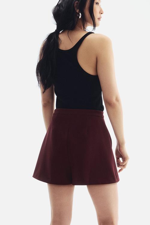 Wrap skort -  burgundy
