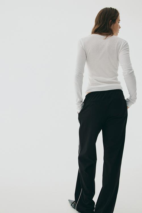 Drawstring trousers - black