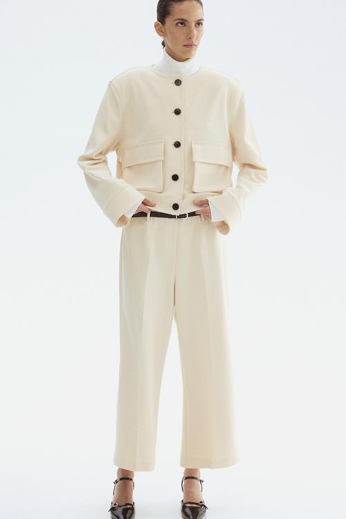 Pocket-detail jacket - cream