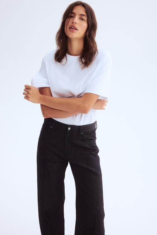 Shoulder-pad T-shirt - white