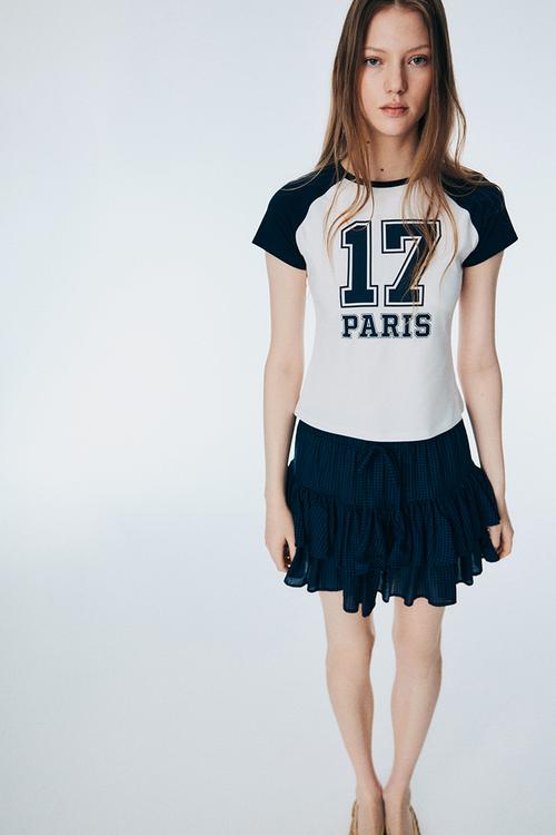 Printed cotton t-shirt - white 17