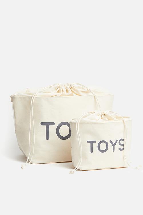 Small canvas storage basket - white