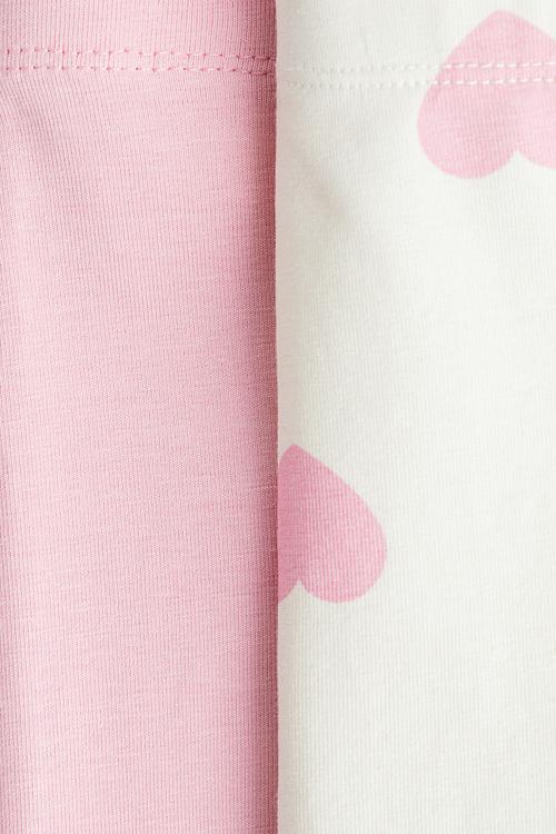 2 Pack leggings - pink/hearts