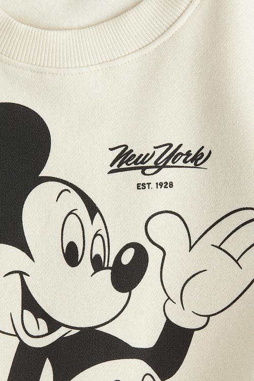 Printed sweatshirt - cream/mickey mouse 