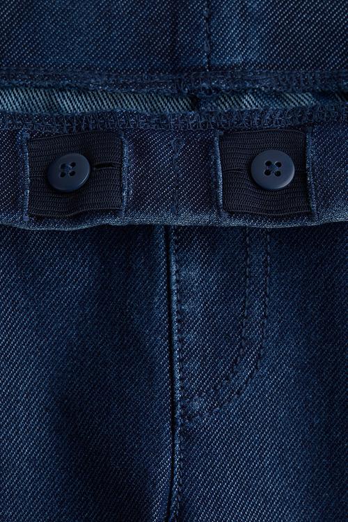 Wide denim-look trousers - dark denim blue
