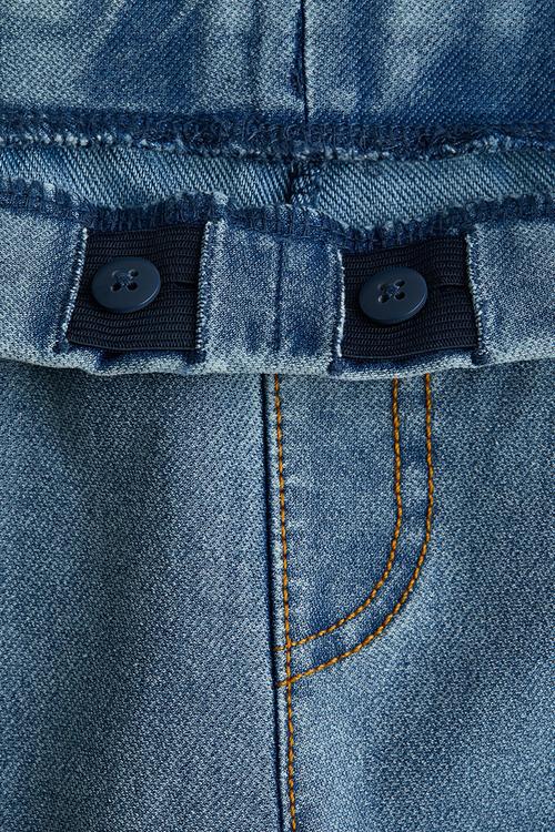 Wide denim-look trousers - light denim blue