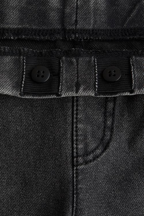 Wide denim-look trousers - denim grey