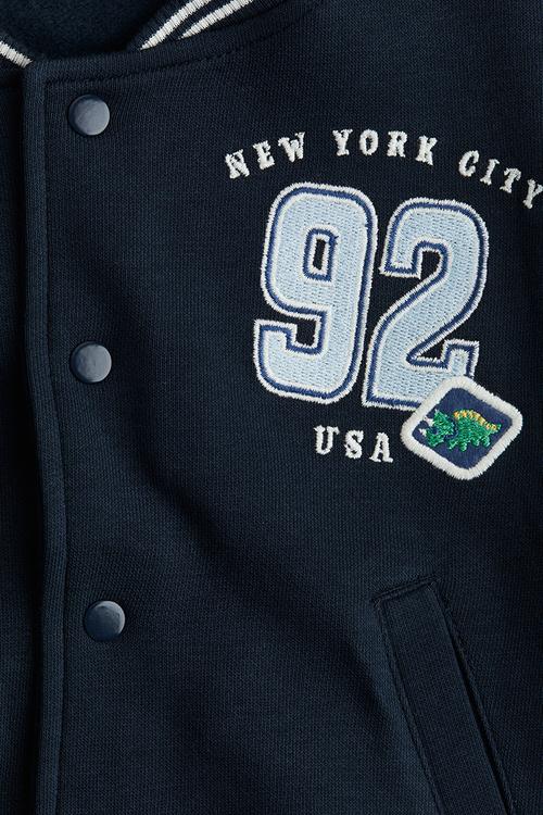 Sweatshirt baseball jacket - blue,multi
