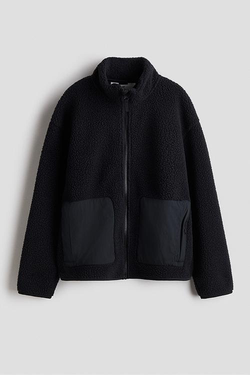 Teddy jacket - black