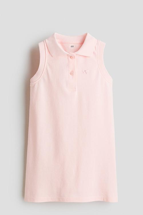 A-line piqué dress - light pink
