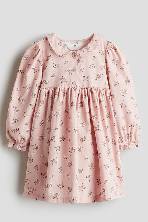 Printed cotton dress - pink,multi