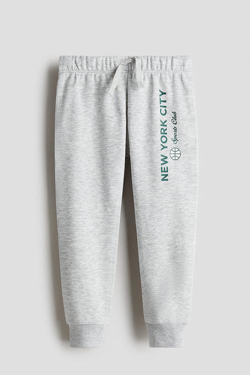Printed joggers - light grey marl/new york city 