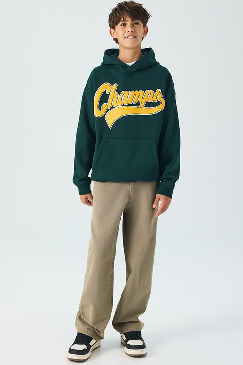 Hoodie - dark green/champs