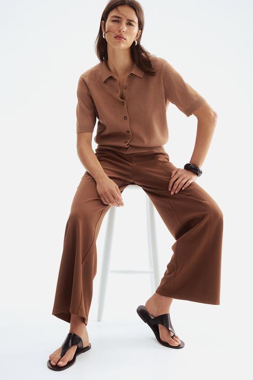 Wide trousers - brown