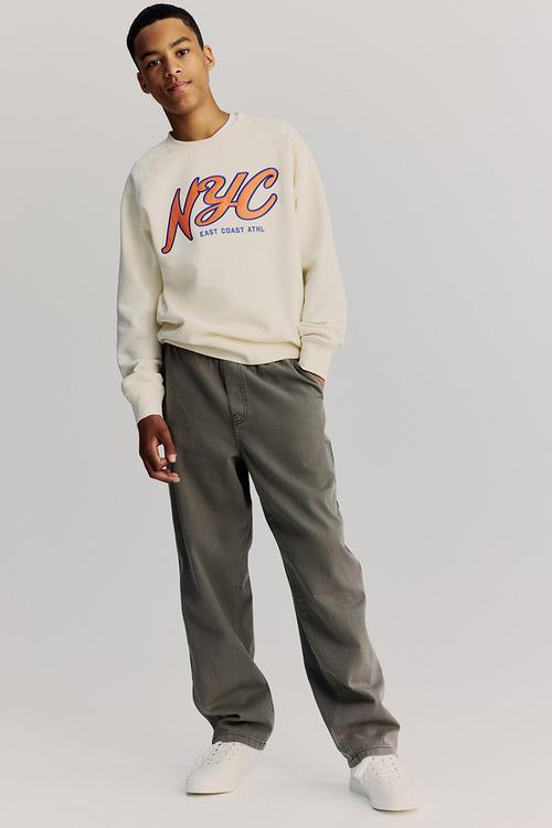 Cotton twill joggers - dark grey